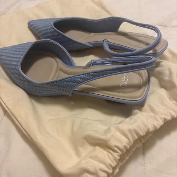 Franco Sarto blue leather flats New without box size 9 - Picture 6 of 6
